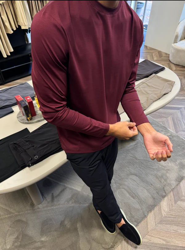Burgundy Shiny Longsleeve