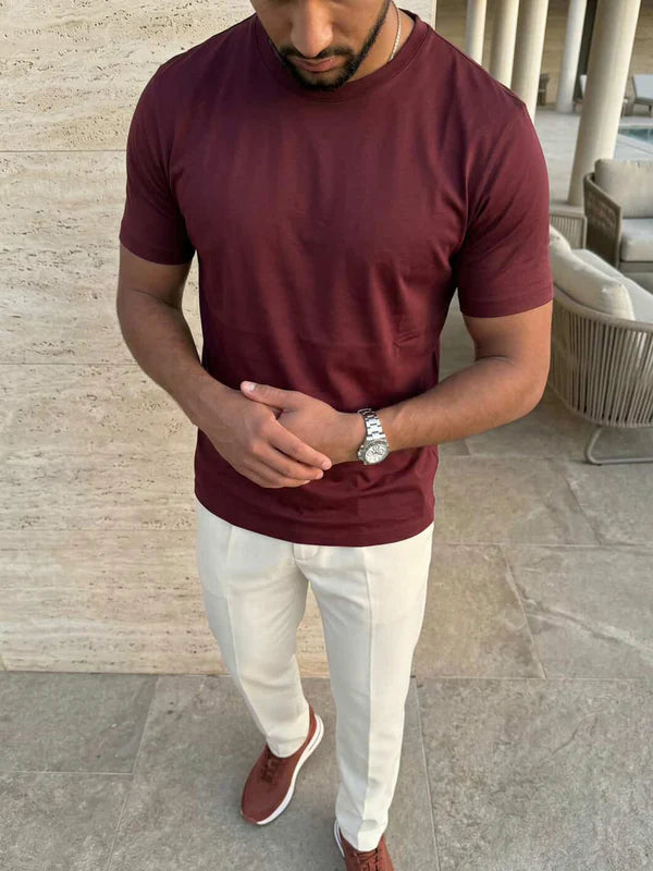 Burgundy Shiny Tshirt